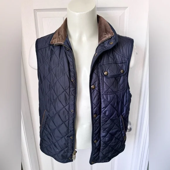 Vintage Polo Ralph Lauren The Beaton Quilted Vest Size Medium Navy Blue - Picture 12 of 16